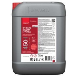 Антисептик Neomid 450 огнебиозащитный I группа красный 10 кг
