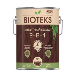 Антисептик Текс Bioteks 2-в-1 декоративный для дерева тик 2.7 л