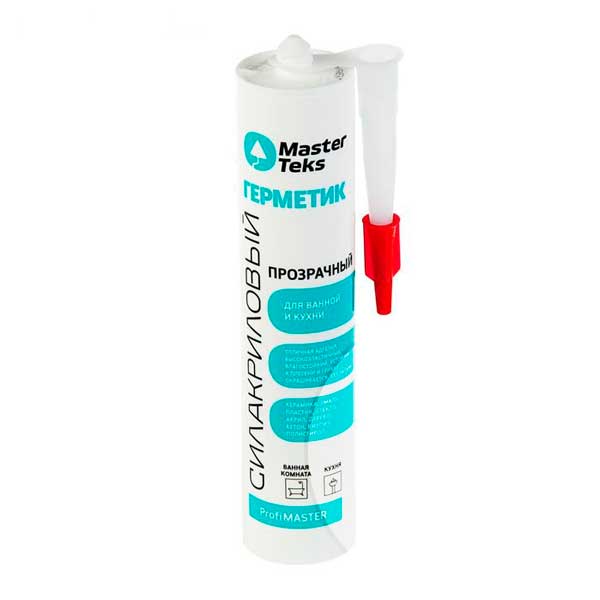 Герметик силиконакриловый MasterTeks PM прозрачный 290 мл