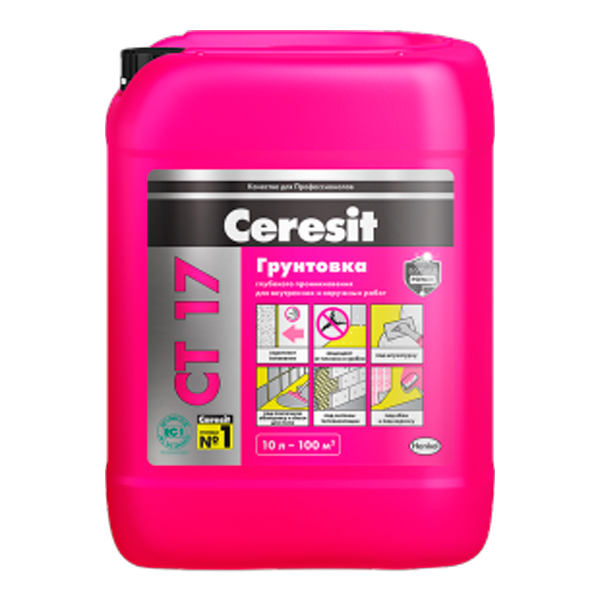 Грунтовка Ceresit СТ17 глубокого проникновения 10 л