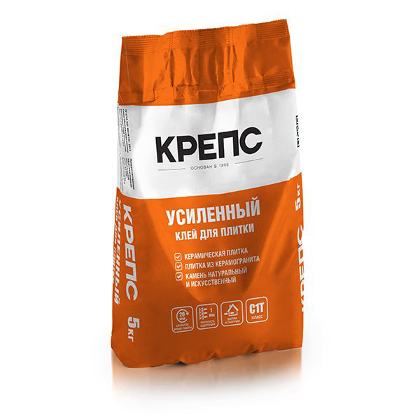 Клей для керамогранита Крепс Усиленный 5 кг