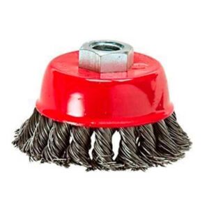 Кордщетка-чашка для шлифовальной машины крученая проволока 0.5 мм 100 мм
