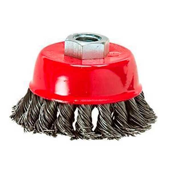 Кордщетка-чашка для шлифовальной машины крученая проволока 0.5 мм 100 мм