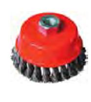 Кордщетка-чашка для шлифовальной машины крученая проволока 0.5 мм 125 мм