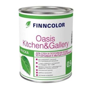 Краска Finncolor Oasis Kitchen&Gallery моющаяся матовая основа А 0.9 л