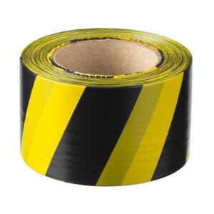 Лента сигнальная чёрно-жёлтая 50 мм 200 м