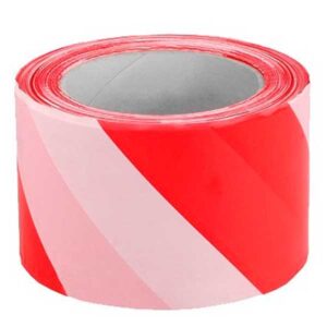Лента сигнальная красно-белая 50 мм 200 м