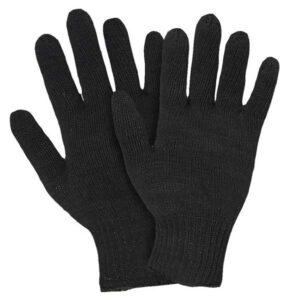 Перчатки х/б полушерсть двойная вязка черные