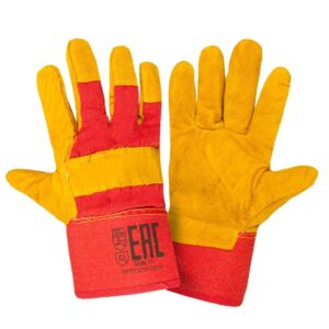 Перчатки комбинированные со спилком утепленные