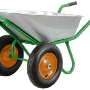Тачка садово-строительная двухколесная 100 л 320 кг усиленная