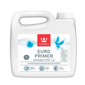Укрепляющая акрилатная грунтовка Tikkurila Euro Primer 3 л