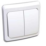 Выключатель двухклавишный Schneider BC10-002B